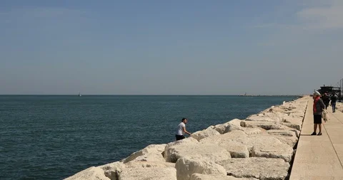 From the Sottomarina dam Видео 105246122