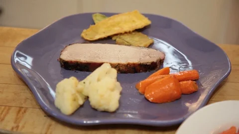 Souce on meat Stock Footage 113056439