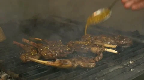 Souce Over The Ribs Stock Footage 56054971