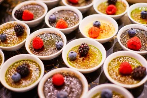 Souffle with berries Stock Photos