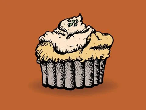 Souffle egg Stock Illustration