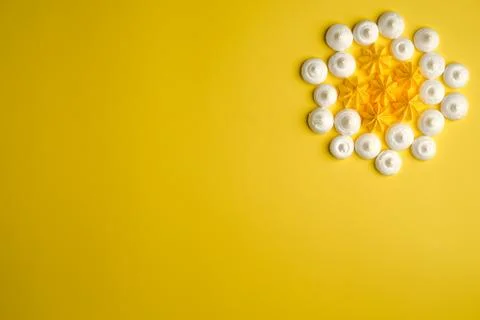 Souffle on a yellow background Stock Photos