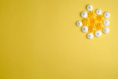 Souffle on a yellow background Stock Photos