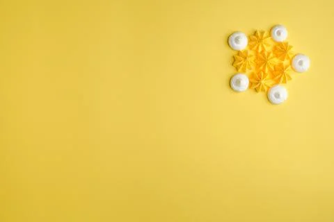 Souffle on a yellow background Stock Photos
