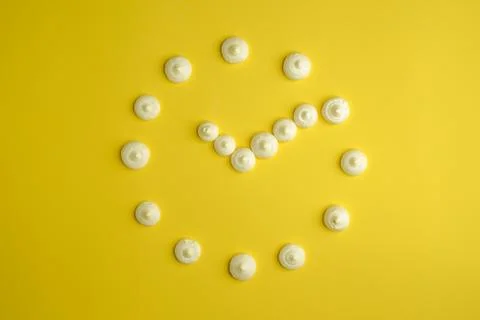 Souffle on a yellow background Stock Photos