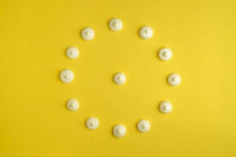 Souffle on a yellow background Stock Photos