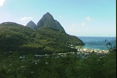 Soufriere-Pitons-ws Stock-Footage 820378
