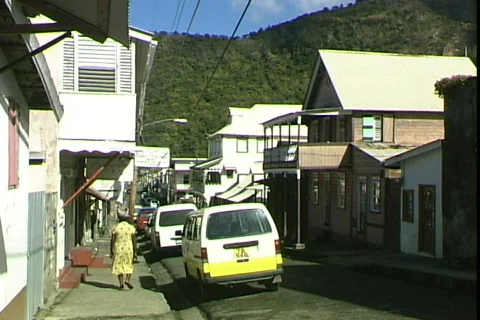 Soufriere Street-2 Stock-Footage 820376