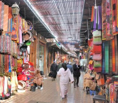 The souk of Marrakesh Stock Photos