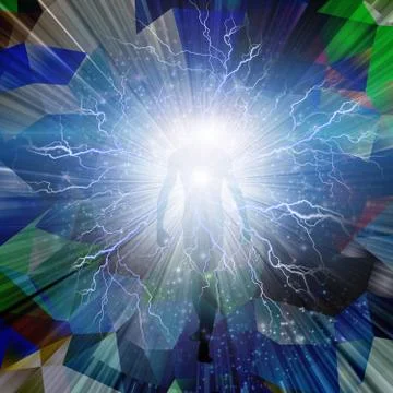 Soul with bright light Stock Illustration