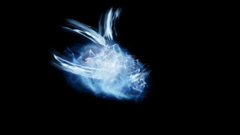 Soul energy dash effect on black background Stock Footage 319777369