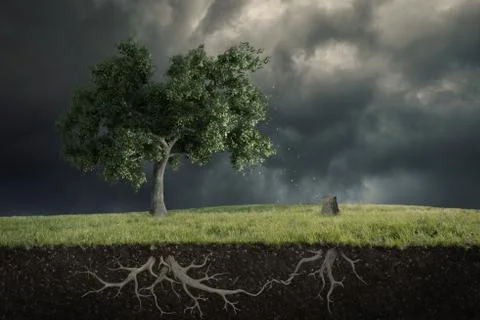 The soul of the nature Stock Illustration