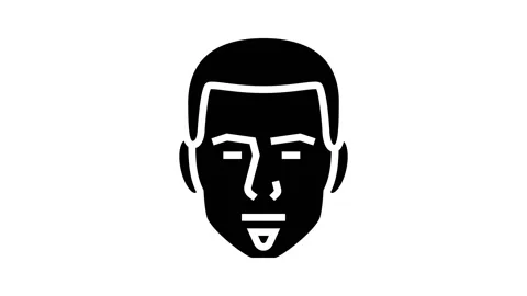 Soul patch beard hair style glyph icon animation Vídeos de archivo 222837774