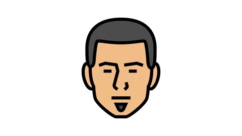 Soul patch beard hair style color icon animation Vídeos de archivo 224951055