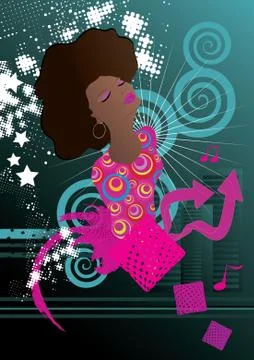 Soul singer music background vector illustration Stock Illustration