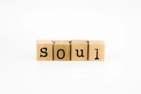Soul wording isolate on white background Stock Photos