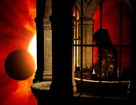 Souls man in hell Illustrazione stock