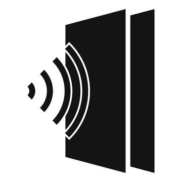 Sound absorbent icon, simple style Stock Illustration