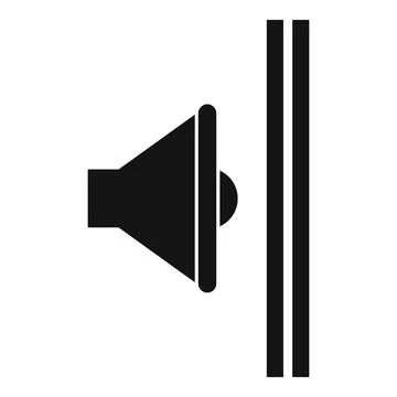 Sound absorbing wall icon, simple style Stock Illustration