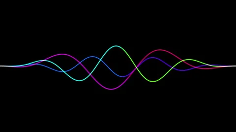 Sound Abstraction Visualization Equalizer Colorful Voice Lines Stock Footage 279710749