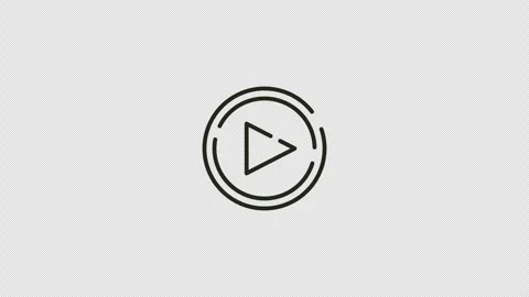 The sound animation of the play button is a linear circle with sparkling star Vidéo 341834501