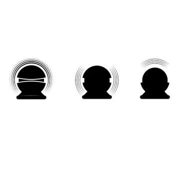 Sound assistant silhouettes Stock Illustration