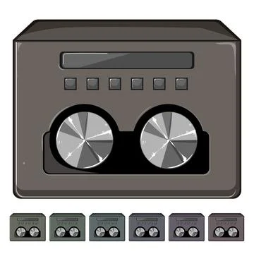 Sound audio interface cartoon vector graphic Stock Illustration