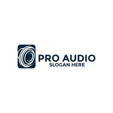 Sound Audio Logo Design template Stock Illustration