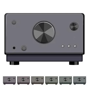 Sound av receiver cartoon vector graphic Stock Illustration