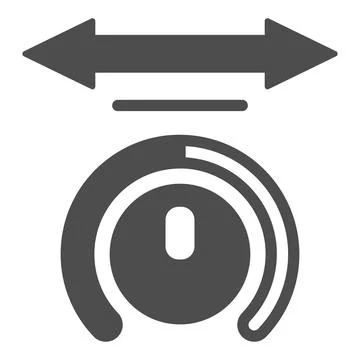 Sound balance with arrow solid icon, sound design concept, audio volume balance Stock Illustration