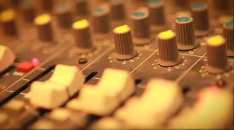 Sound board knobs and sliders Stock-Footage 37269086