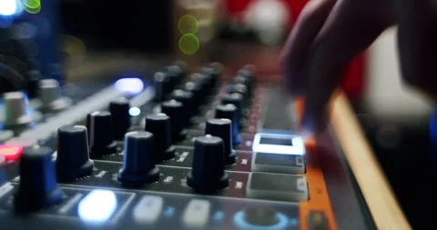 Sound Board At Recording Studio Session 4K 24FPS Stock Footage 253446103