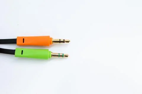 Sound cable on a white background Stock Photos