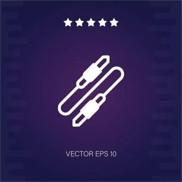 Sound cables vector icon Stock Illustration