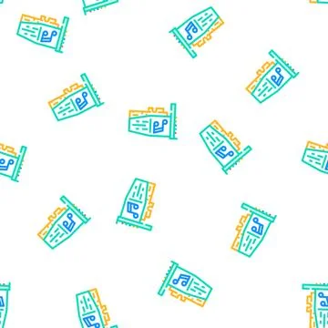 Sound card vector seamless pattern イラスト素材