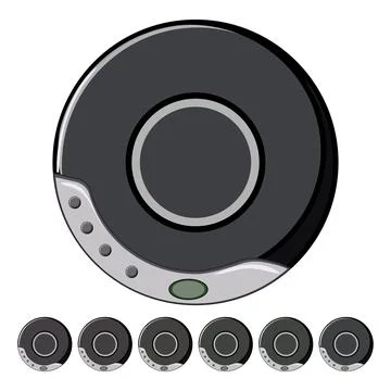Sound cd player cartoon vector graphic Stock Illustration