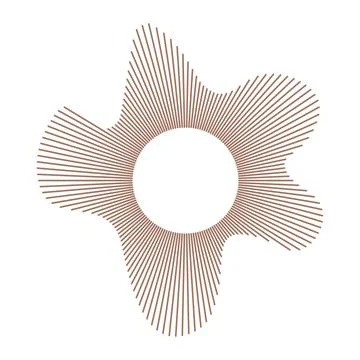 Sound circle lines. Equalizer logotype. Circular waves. Radial spectrum. Sound Stock Illustration