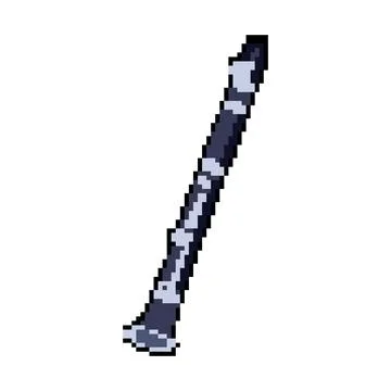 Sound clarinet pixel art vector illustration Stock Illustration