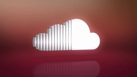 Sound Cloud Icon Motion Background Video stock 72509392