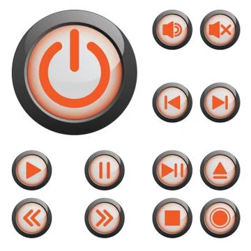 Sound control button Stock Illustration