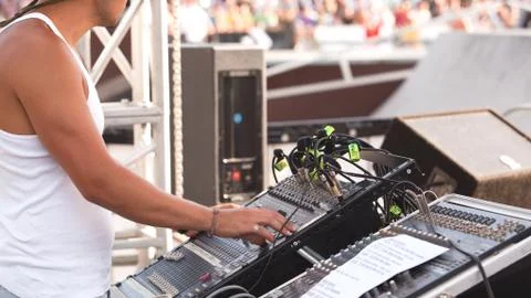 Sound control engineer Stock Photos