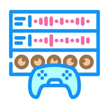 Sound design game development color icon vector illustration Stockillustratie