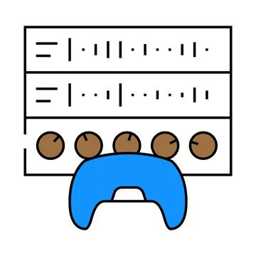 Sound design game development icon color illustration イラスト素材