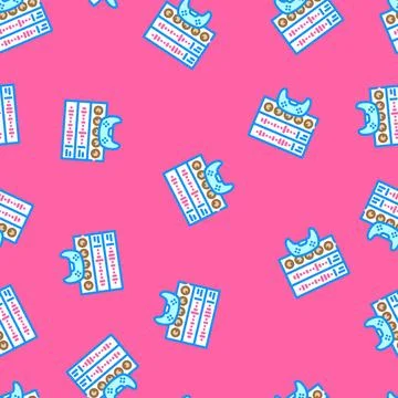 Sound design game development vector seamless pattern Illustrazione stock