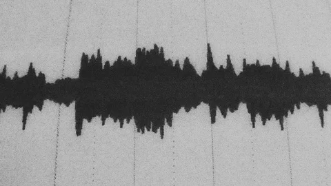 Sound design visuals. dynamic wave pattern shapes. Stock-Footage 118313239