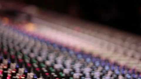 Sound Desk Pull Focus - Music Studio HD 3 Stock Footage 42123038