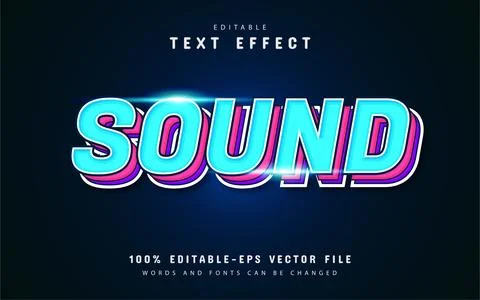 Sound editable text effects Stock Illustration