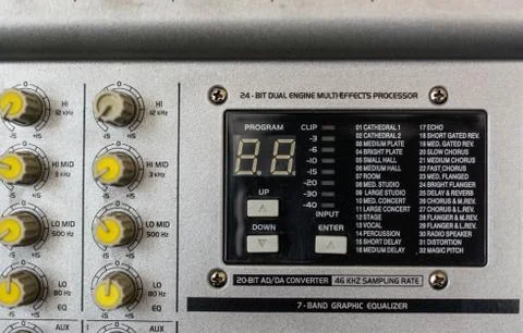 Sound Effects Processor Panel. Stock Photos