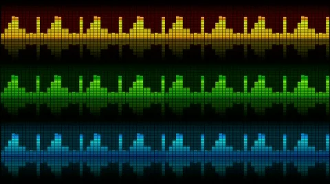 The sound elements (equalizers), all elements vj (without seam), alpha HD Stock Footage 636449