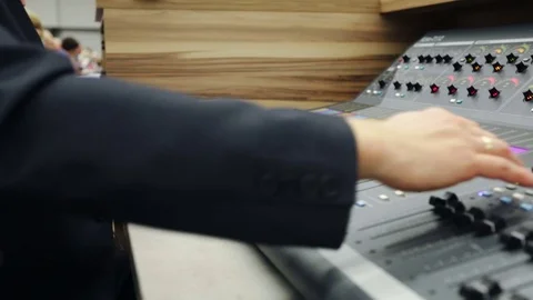 Sound engeneer at work  Stock Footage 69751083